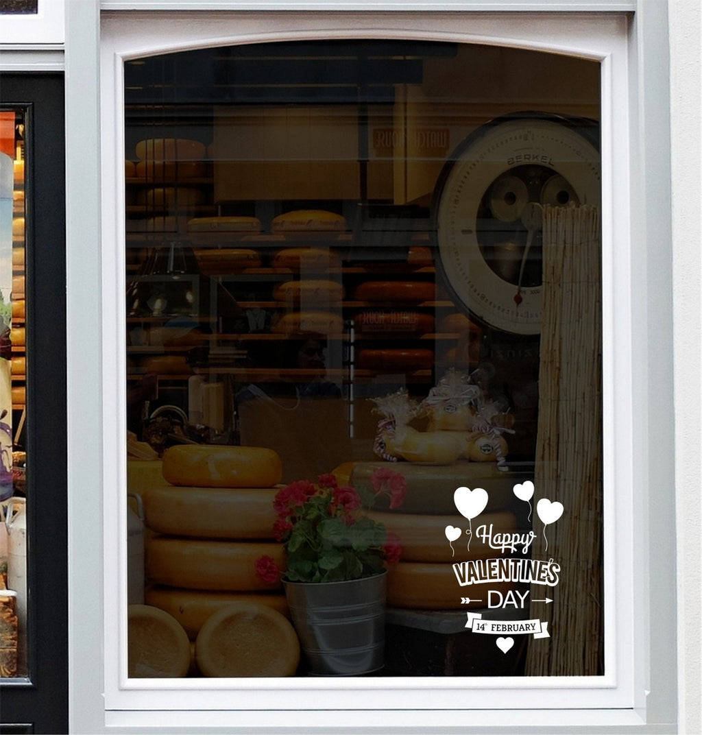 Valentine seasonal window display sticker