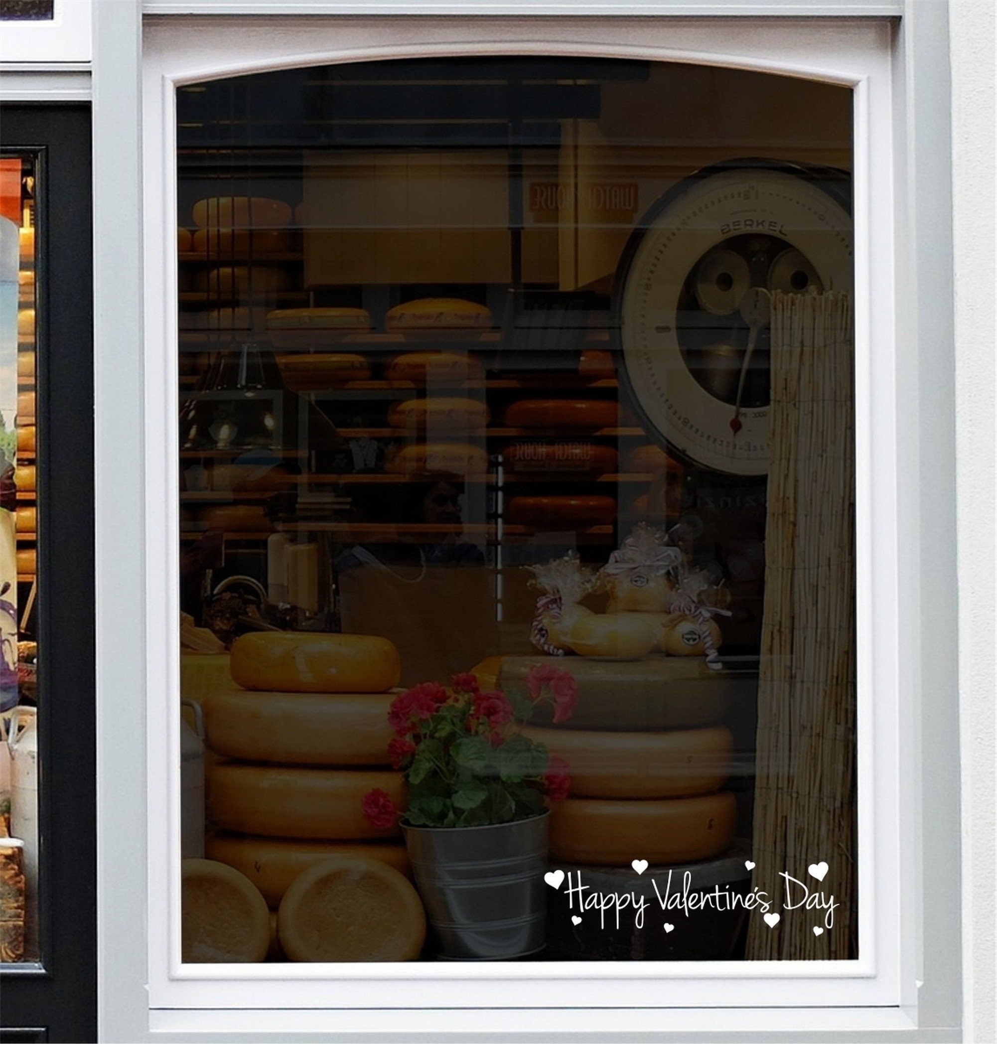 Valentine seasonal window decal display
