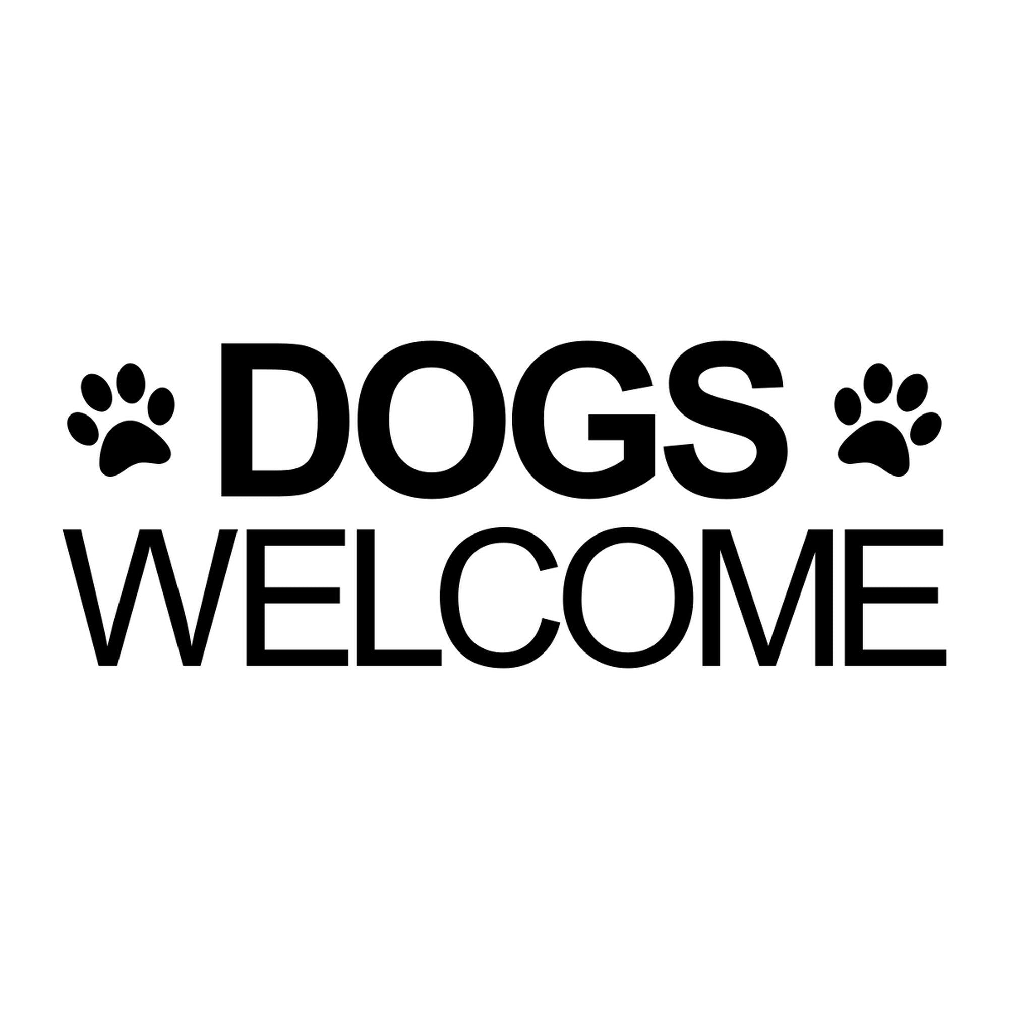 Dogs Welcome Dog Friendly Shop Window Sticker alternate product preview 3
