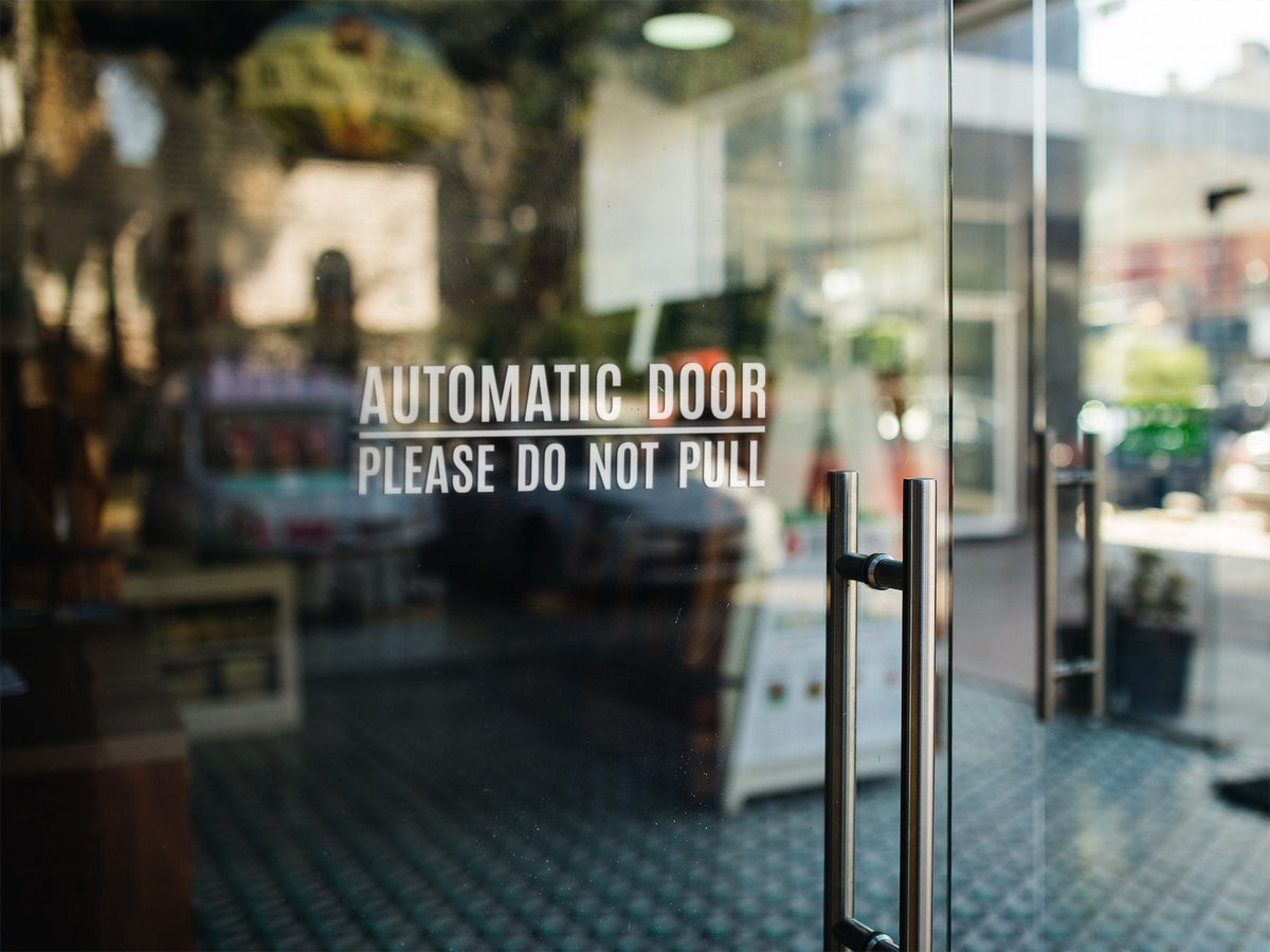 Automatic door window sticker product image