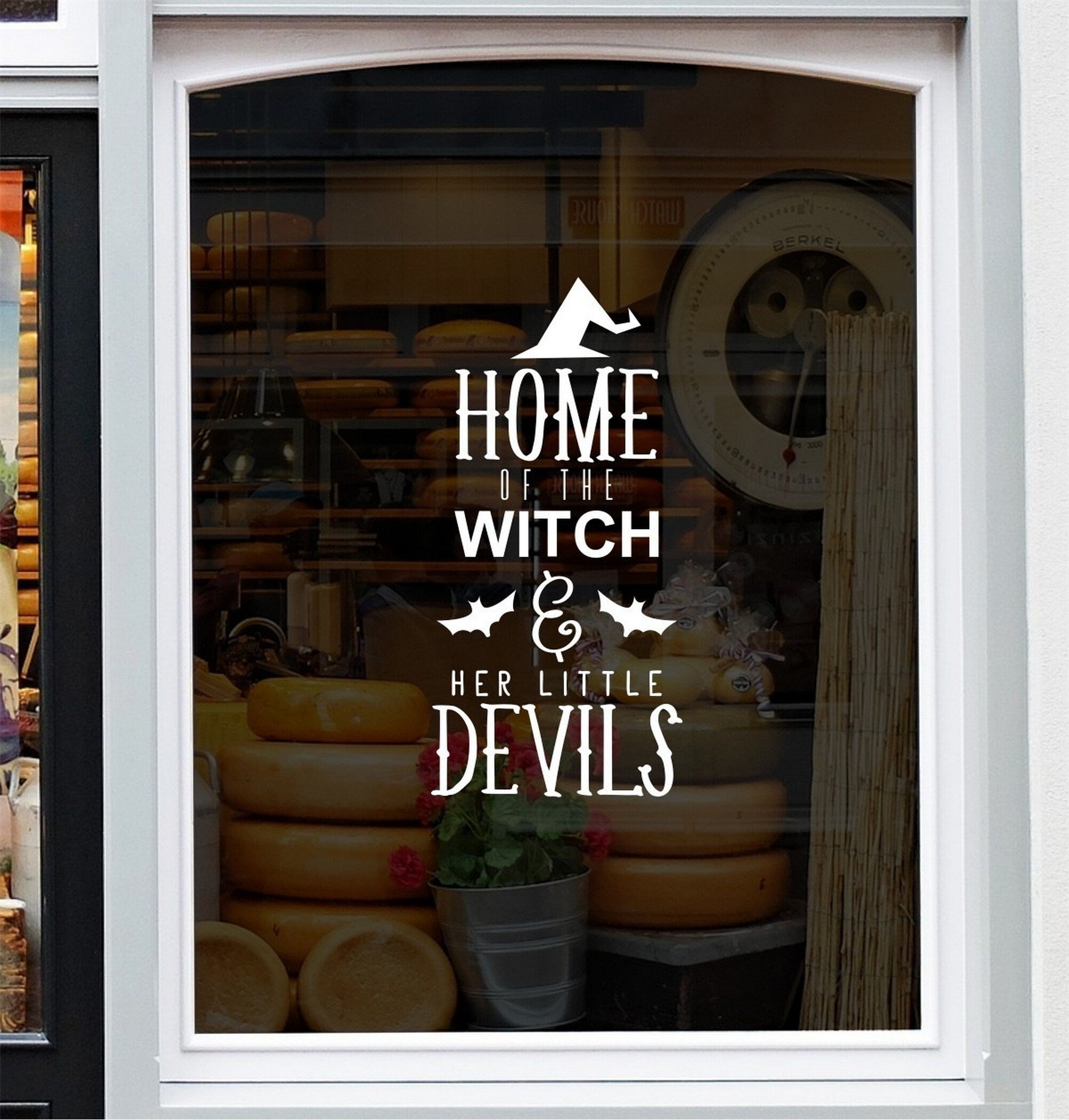 Home Of The Witch Halloween Window Sticker product display image 5