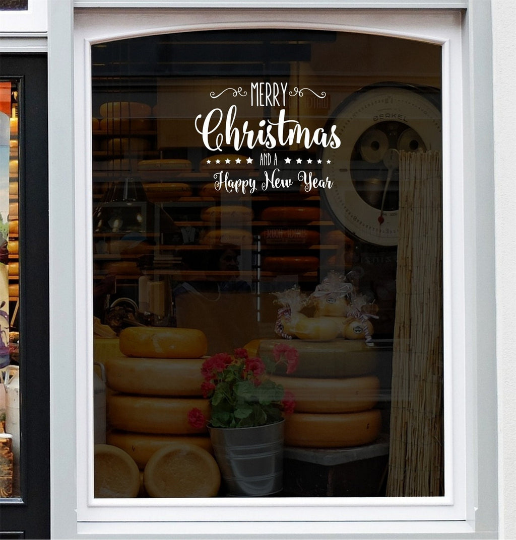 Merry Christmas And A Happy New Year Window Sticker product display image 6