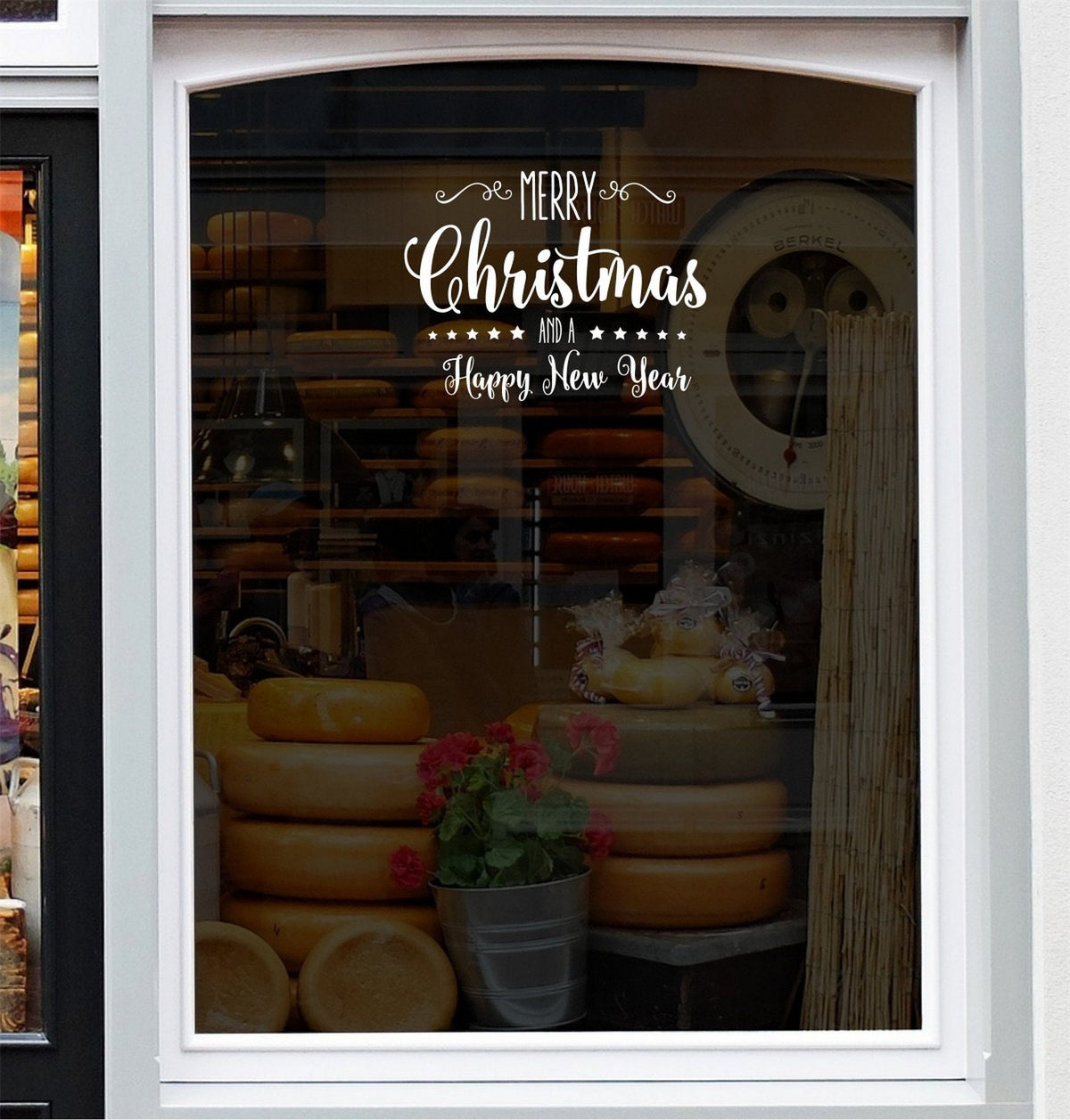 Merry Christmas And A Happy New Year Window Sticker product display image 6