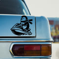 Penguin on a jet ski vinyl car sticker design 3 main product image