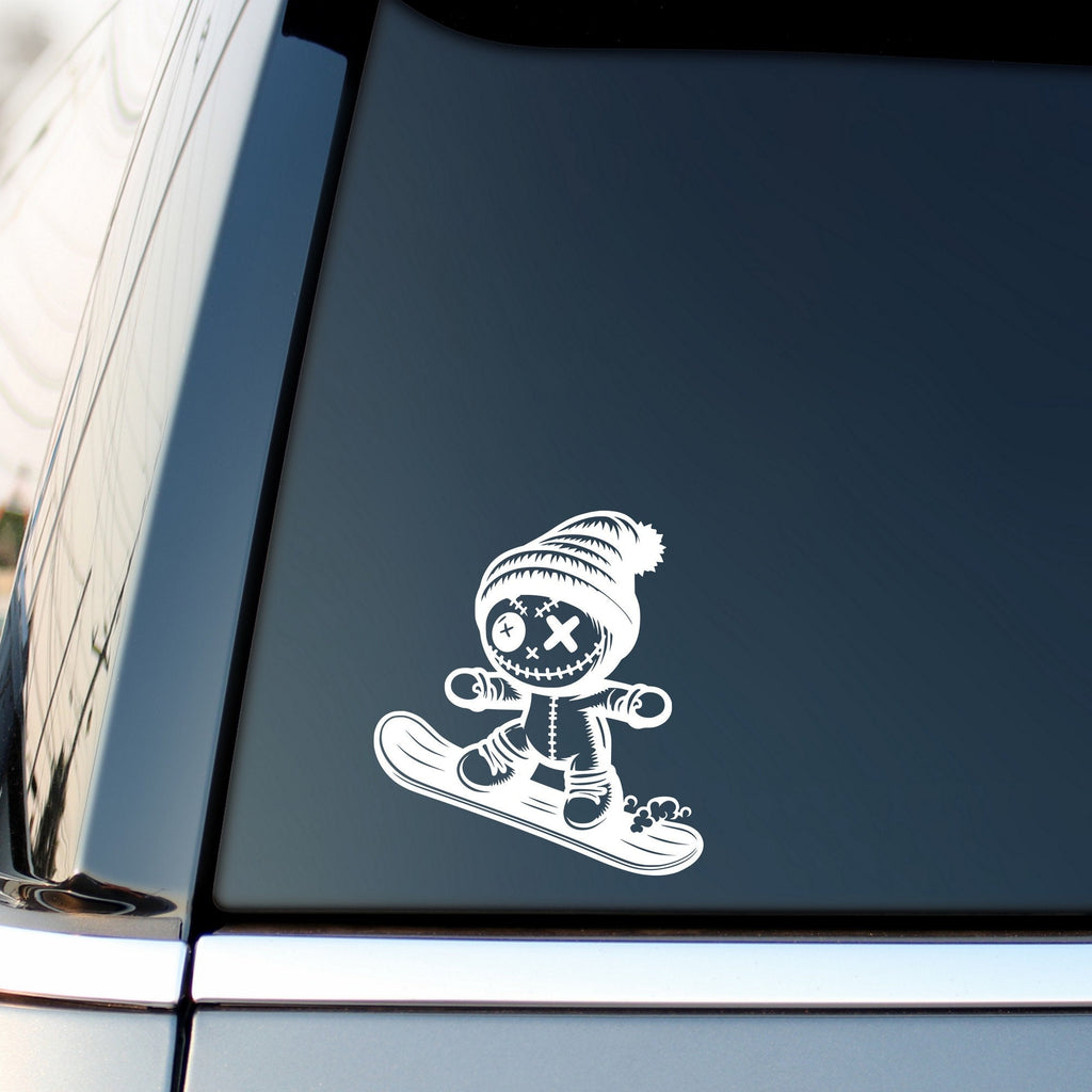 Snowboarding Voodoo Doll car sticker design 1 alternate product preview 3