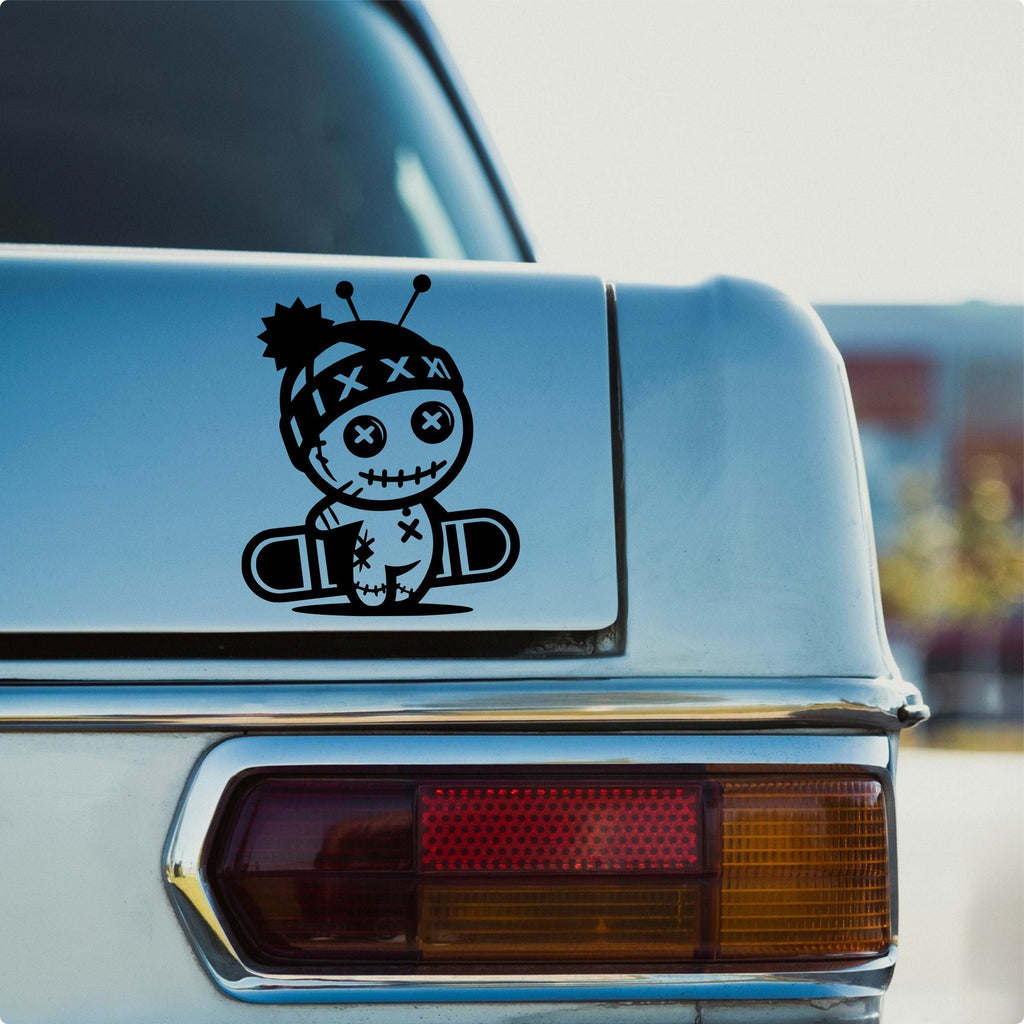 Snowboarding Voodoo Doll car sticker design 2 main product image