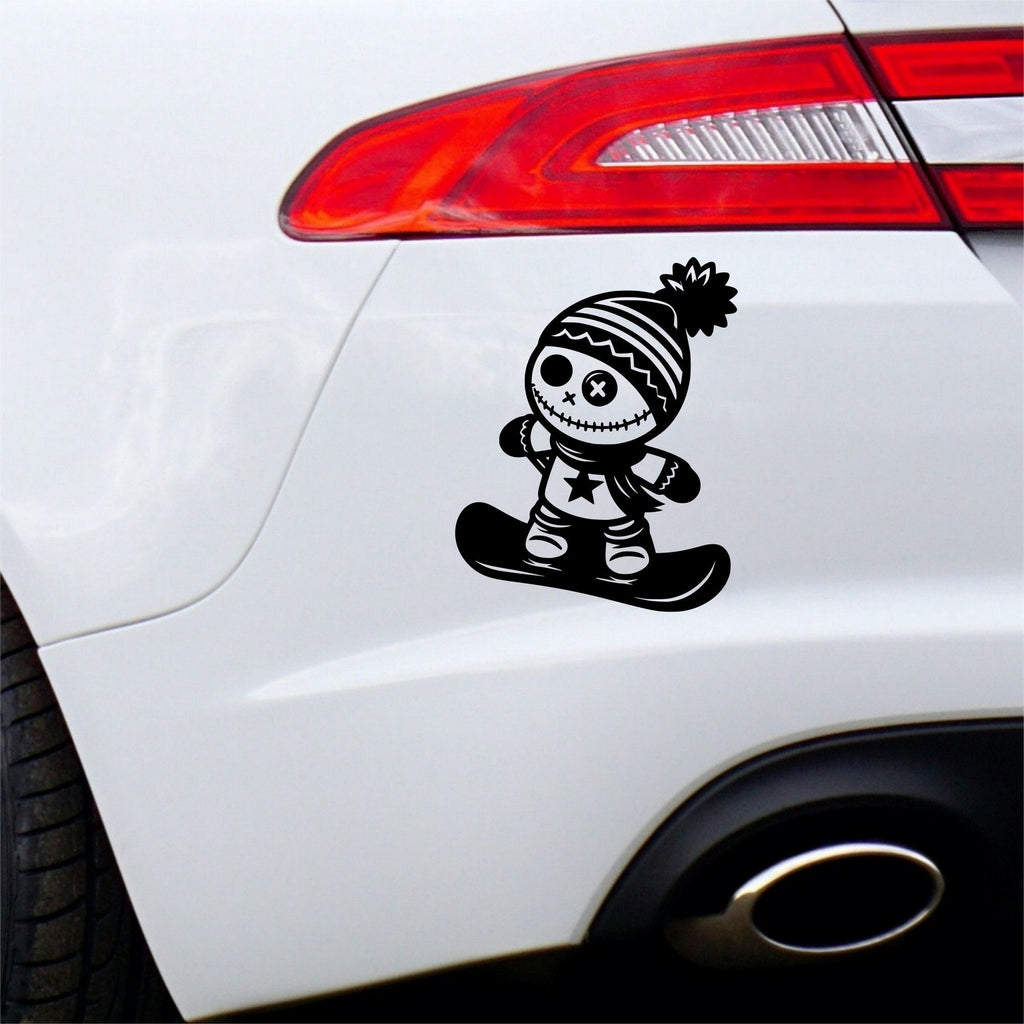 Snowboarding Voodoo Doll car sticker design 3 main product image