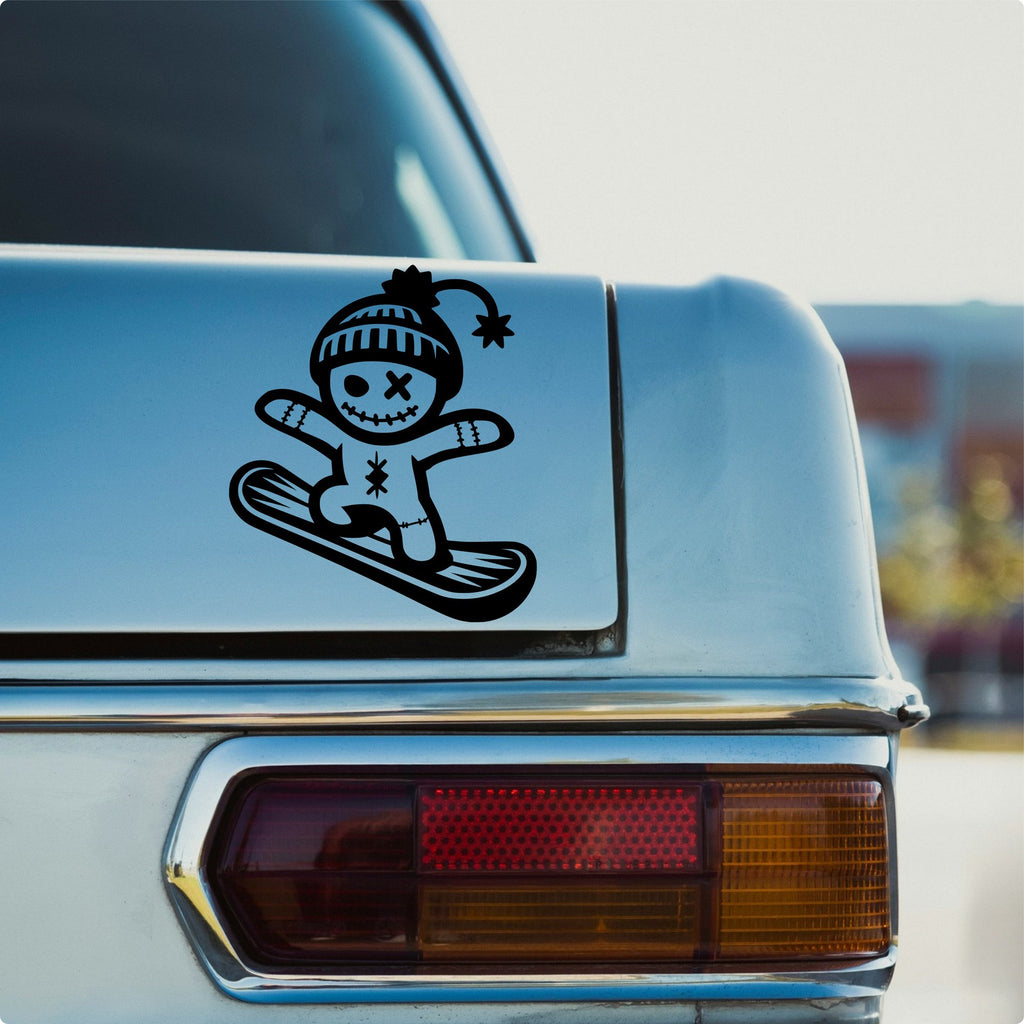 Snowboarding Voodoo Doll car sticker design 5 main product image
