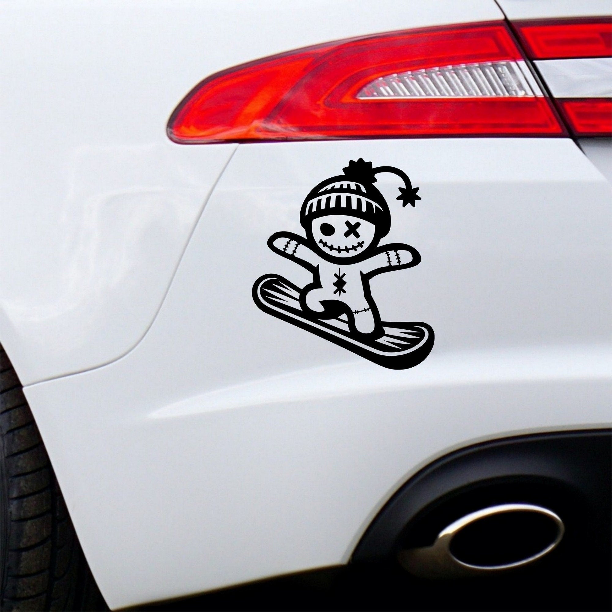 Snowboarding Voodoo Doll car sticker design 5 alternate product preview 2