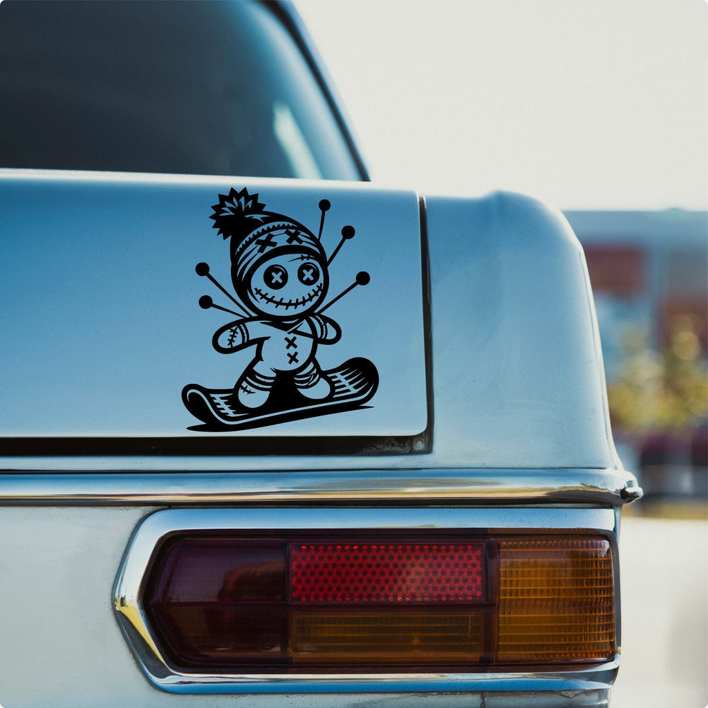 Snowboarding Voodoo Doll car sticker design 6 alternate product preview 2