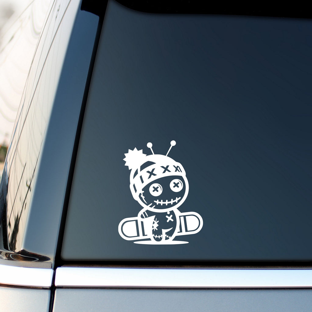 Snowboarding Voodoo Doll car sticker design 2 alternate product preview 3