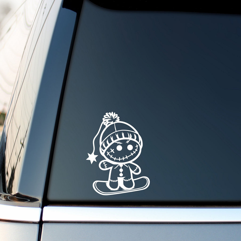 Snowboarding Voodoo Doll car sticker design 4 alternate product preview 3