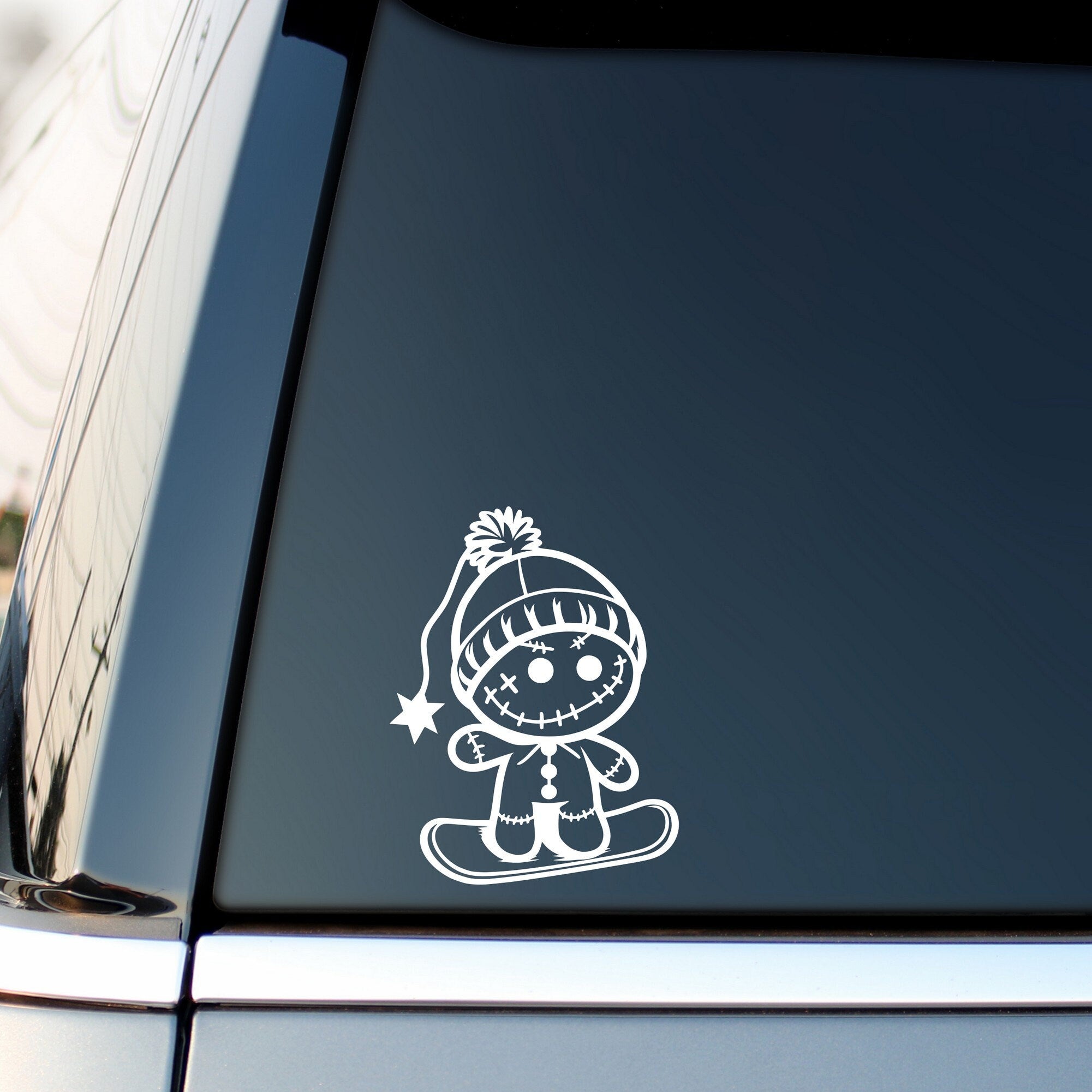 Snowboarding Voodoo Doll car sticker design 4 alternate product preview 3