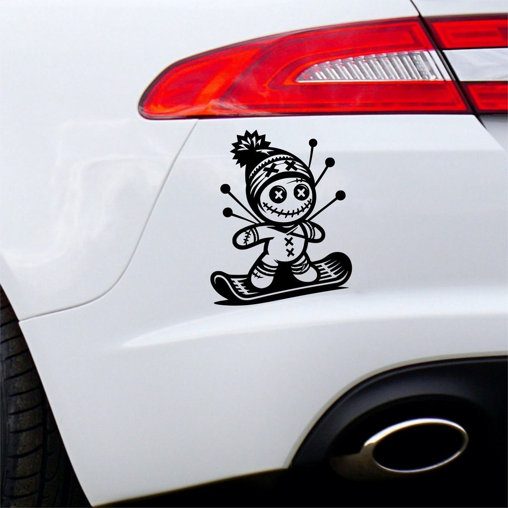 Snowboarding Voodoo Doll car sticker design 6 main product image