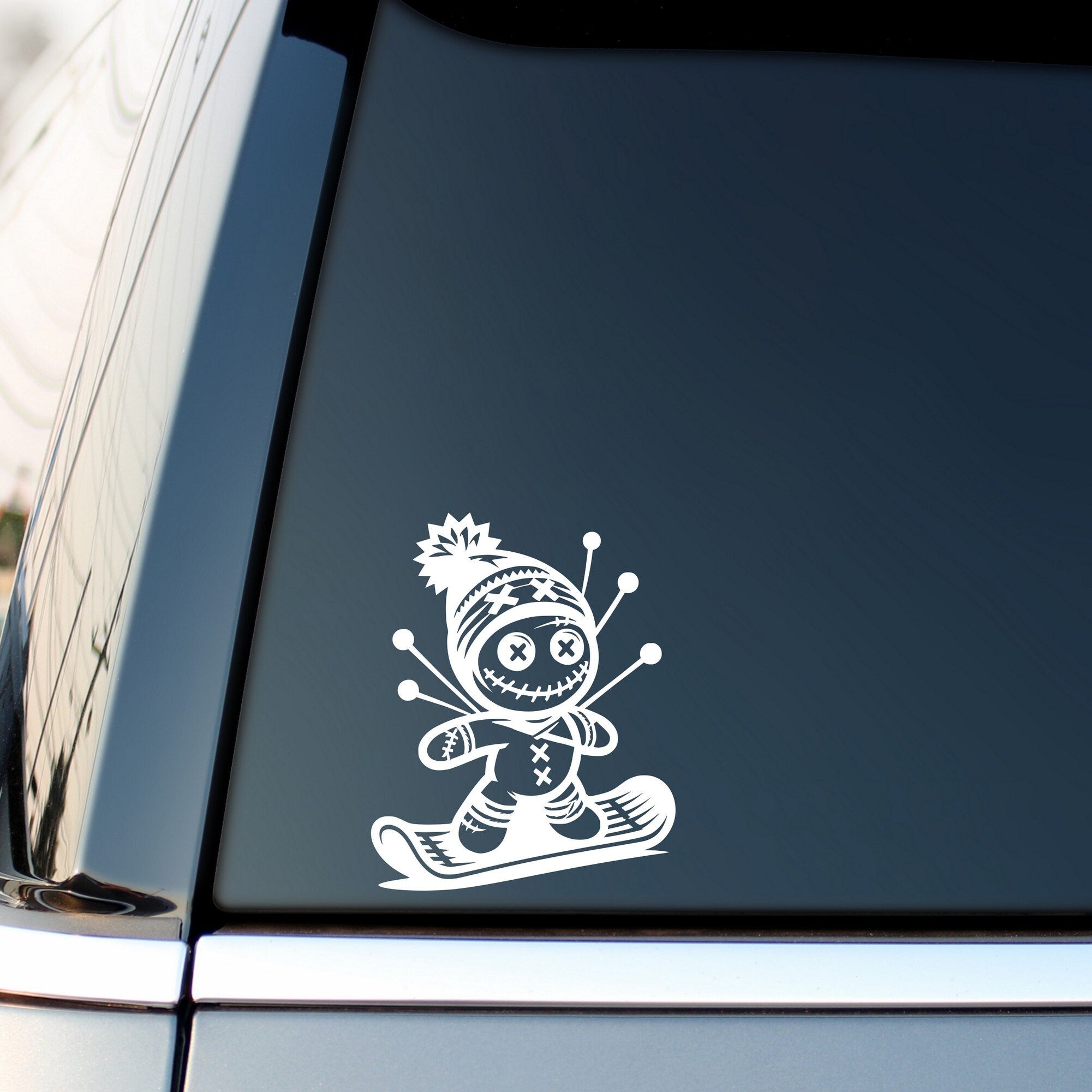 Snowboarding Voodoo Doll car sticker design 6 alternate product preview 3