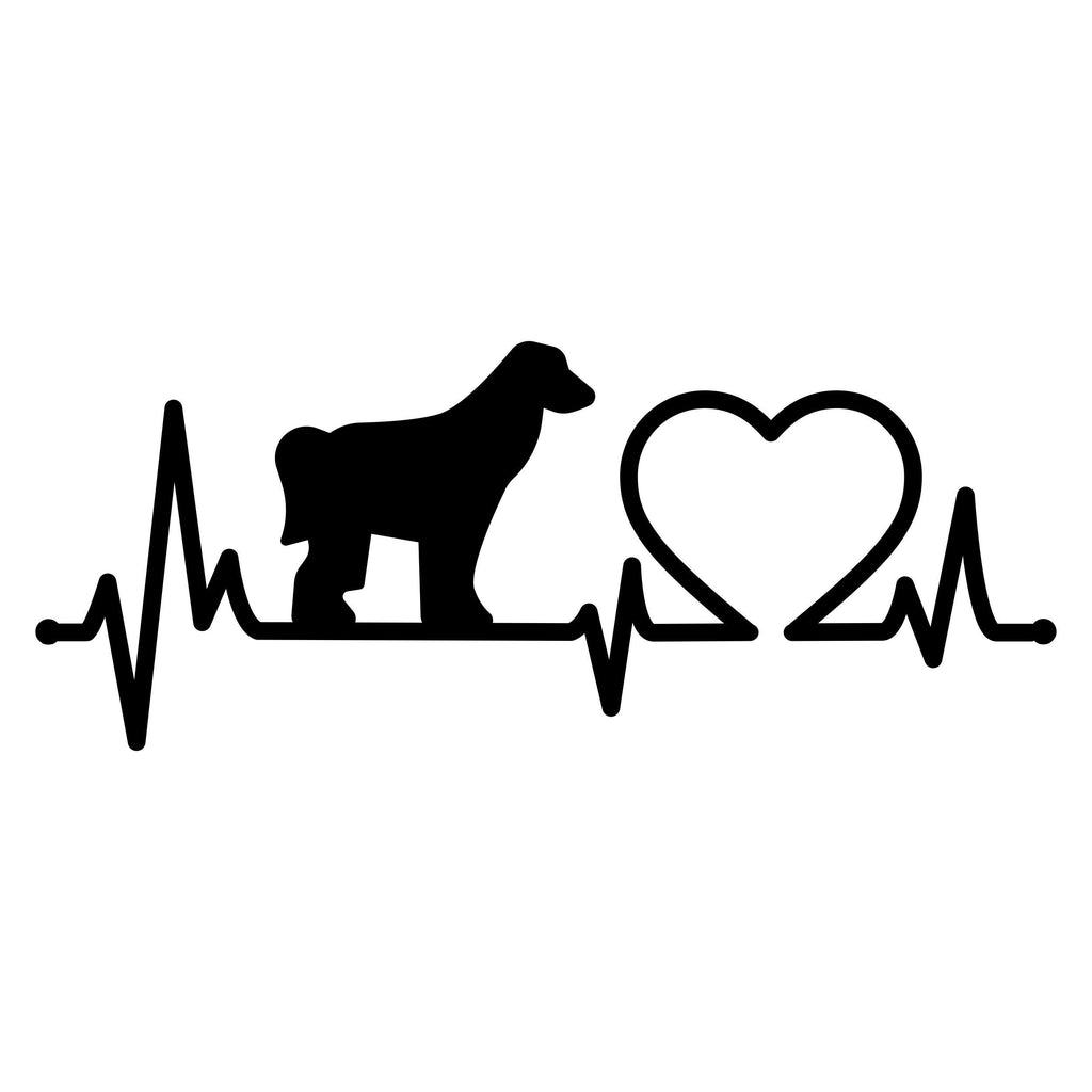 Afghan Hound Heartbeat sticker design for car windows and vehicle bodywork
