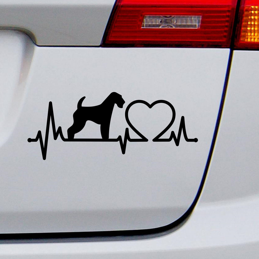 Airedale Terrier Heartbeat car sticker alternate product preview