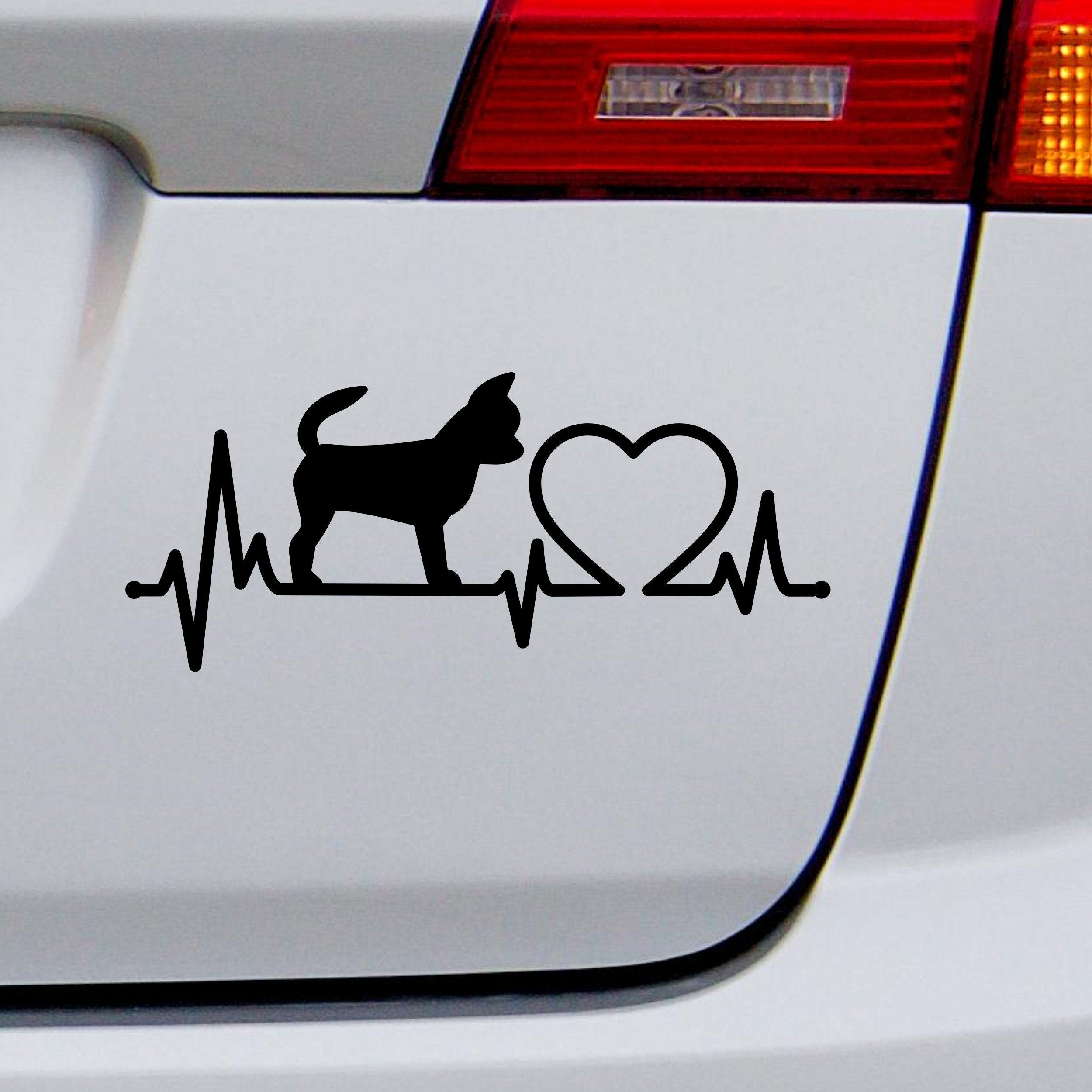 Chihuahua Heartbeat car sticker alternate product preview