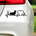 Corgi Heartbeat vinyl car sticker main product image