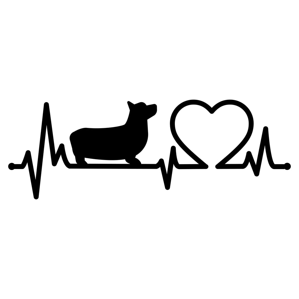 Corgi Heartbeat vehicle sticker alternate design preview