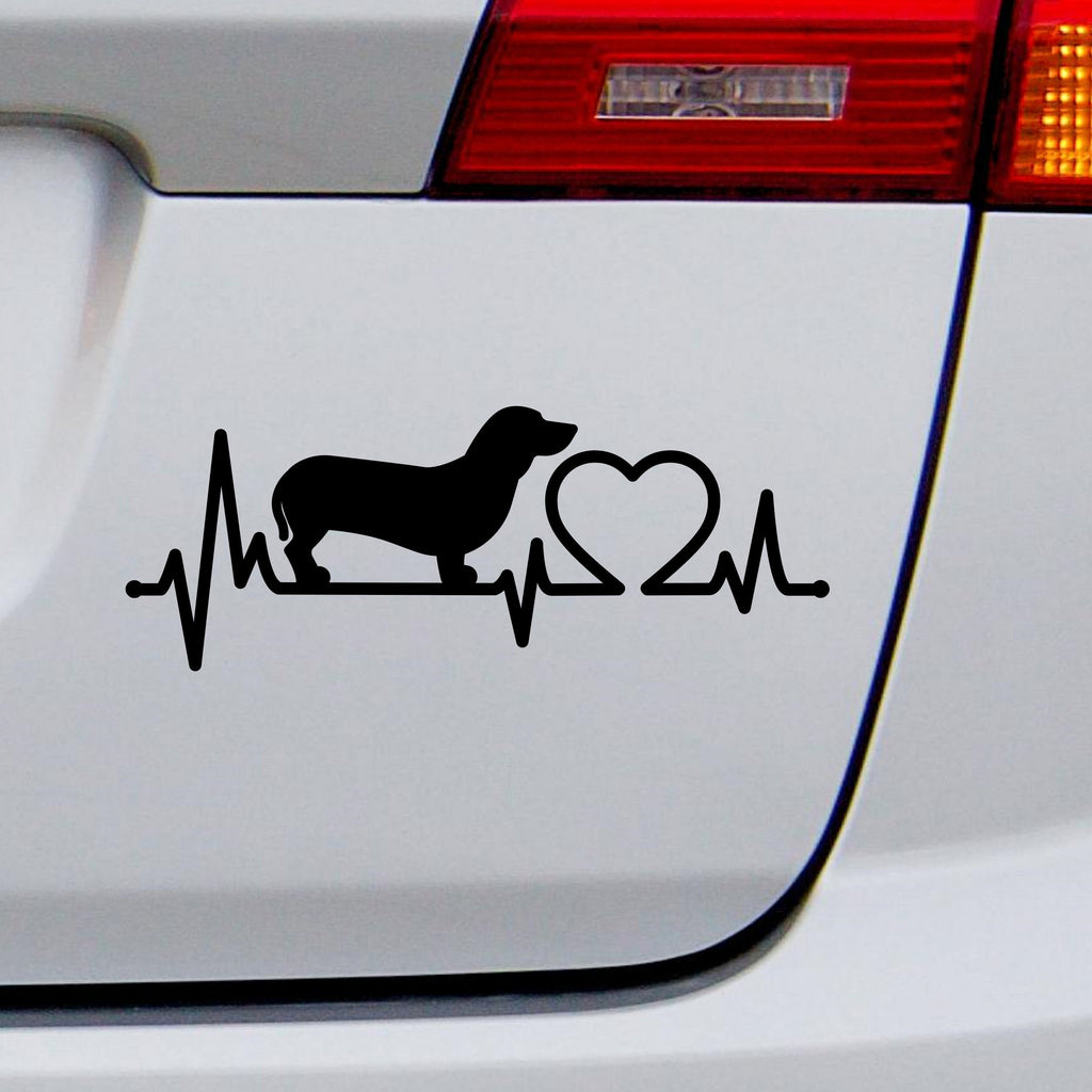 Dachshund Heartbeat car sticker alternate product preview