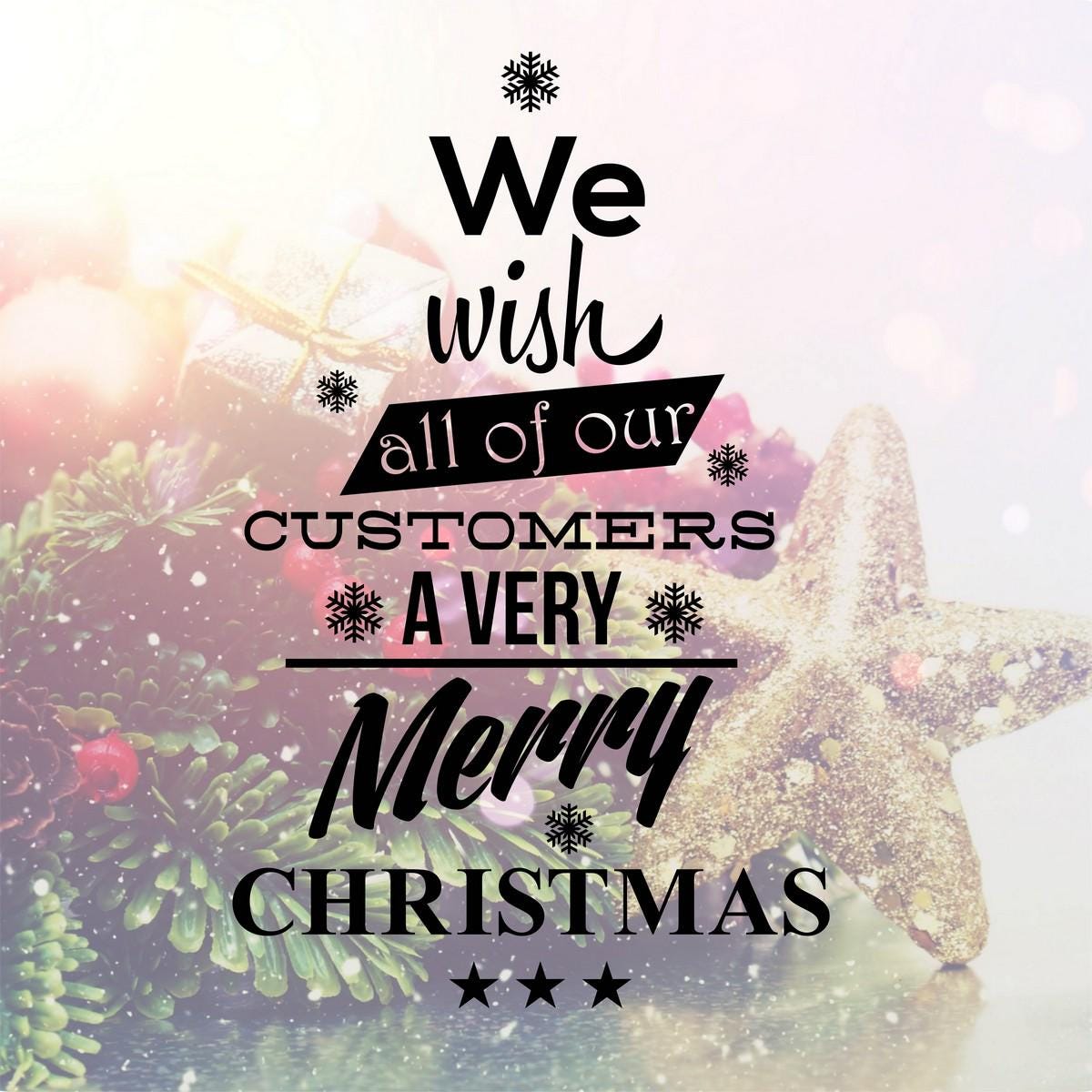We Wish All Of Our Customers A Very Merry Christmas Window Sticker product display image 4