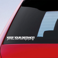 Keep Your Distance Things Might Fall Off Car Sticker — example vehicle placement 1.