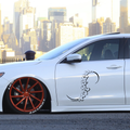 Large Hearts Swirl Vehicle Decal — product design and example placement.