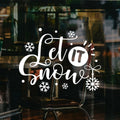 Let It Snow Script Window Sticker — example window display 4.