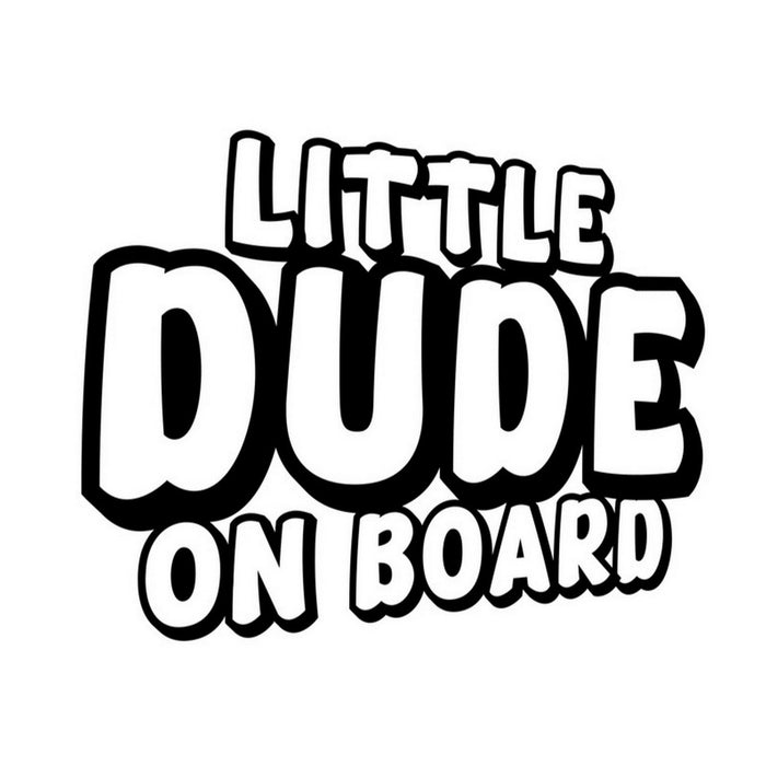 Little Dude On Board outline car sticker main product image