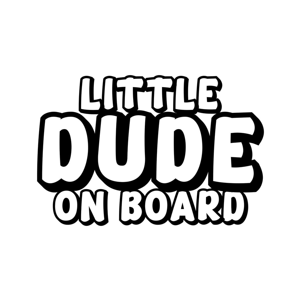 Little Dude On Board outline vinyl decal alternate product preview