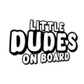 Little Dudes On Board outline car sticker main product image