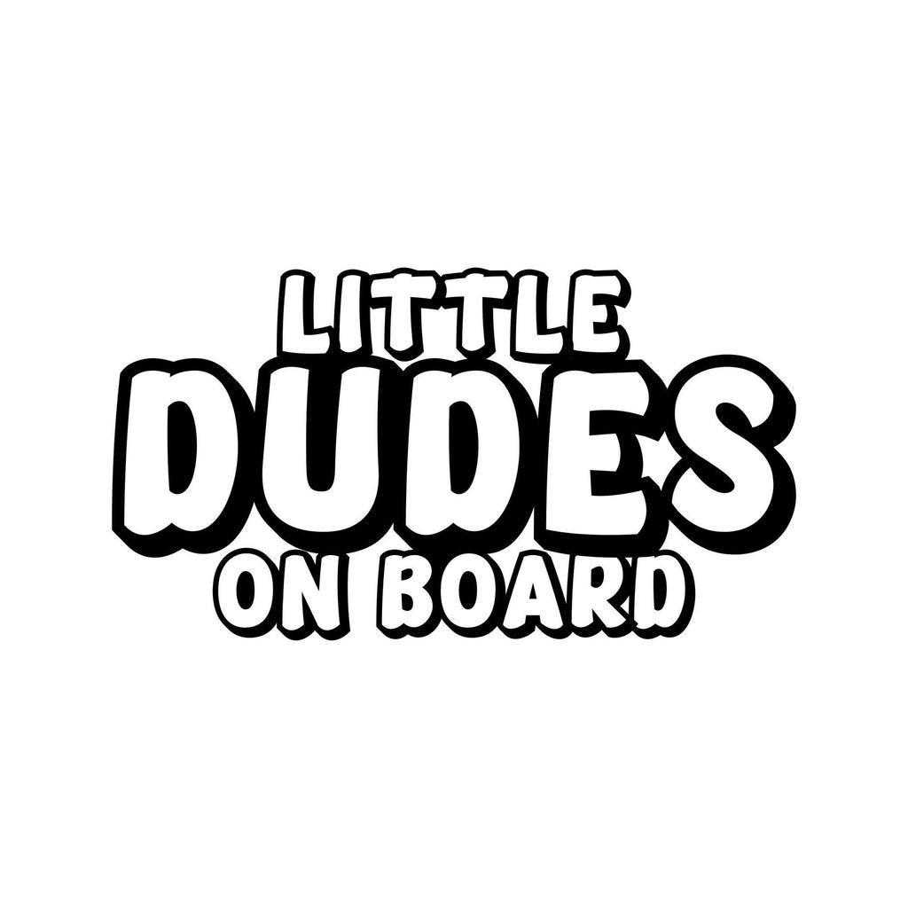 Little Dudes On Board outline vinyl decal alternate product preview