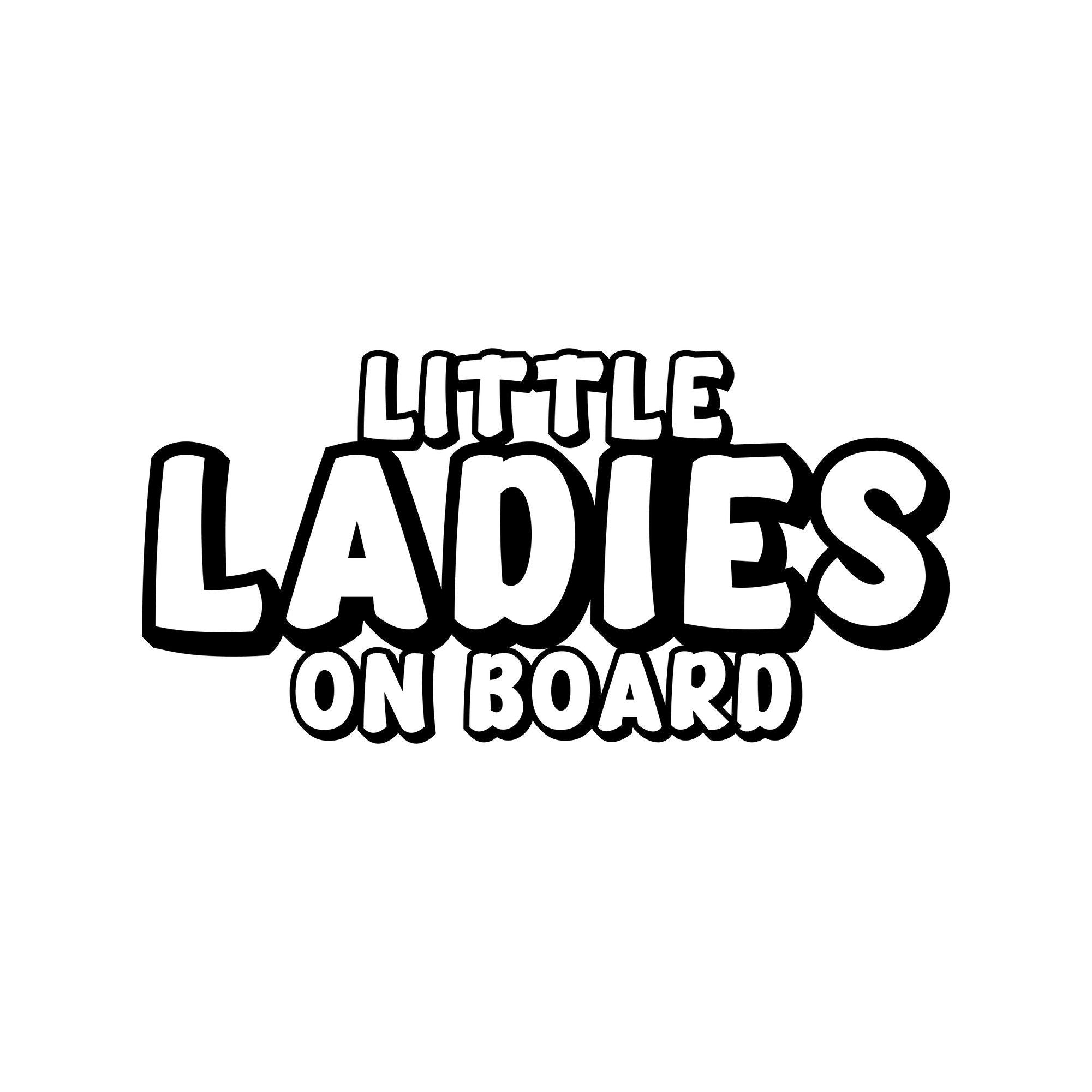 Little Ladies On Board outline vinyl decal alternate product preview