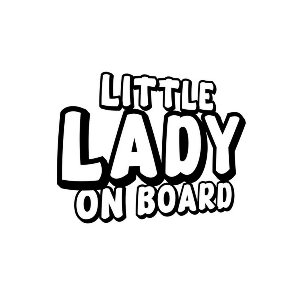 Little Lady On Board outline car sticker main product image