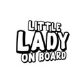 Little Lady On Board outline car sticker main product image
