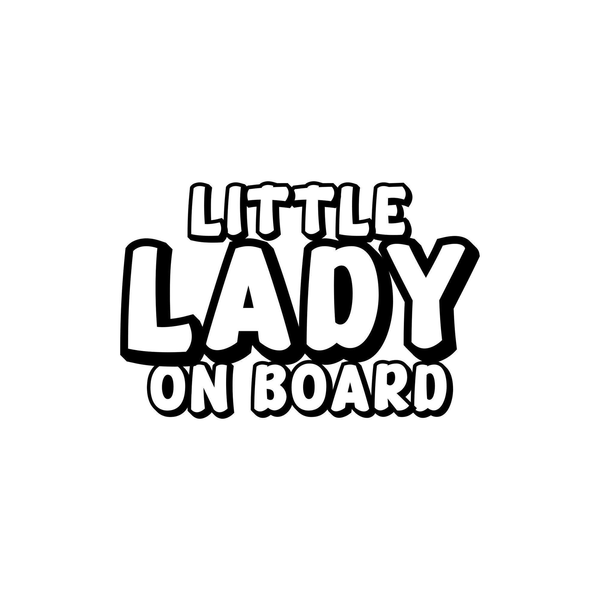 Little Lady On Board outline vinyl decal alternate product preview