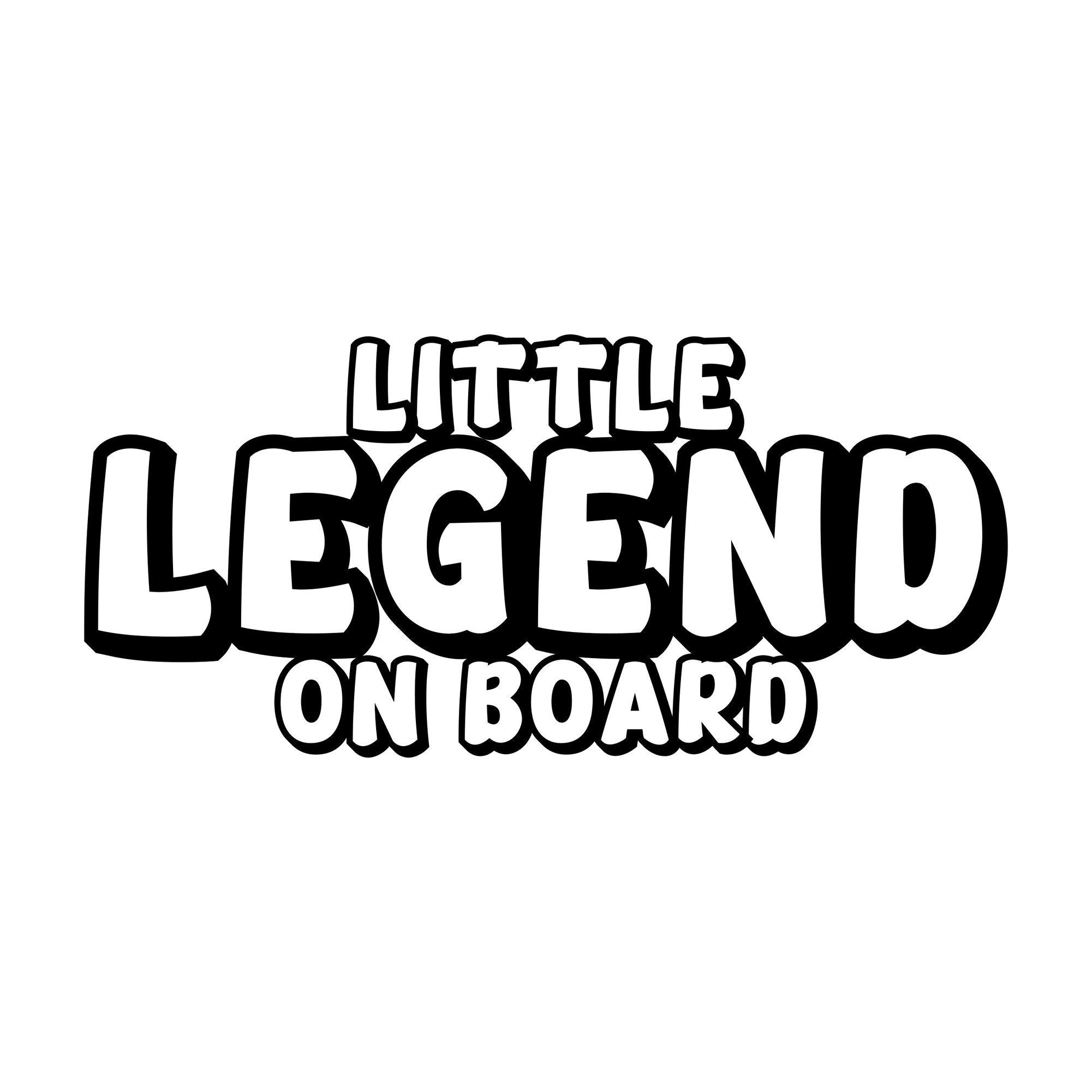 Little Legend On Board outline vinyl decal alternate product preview