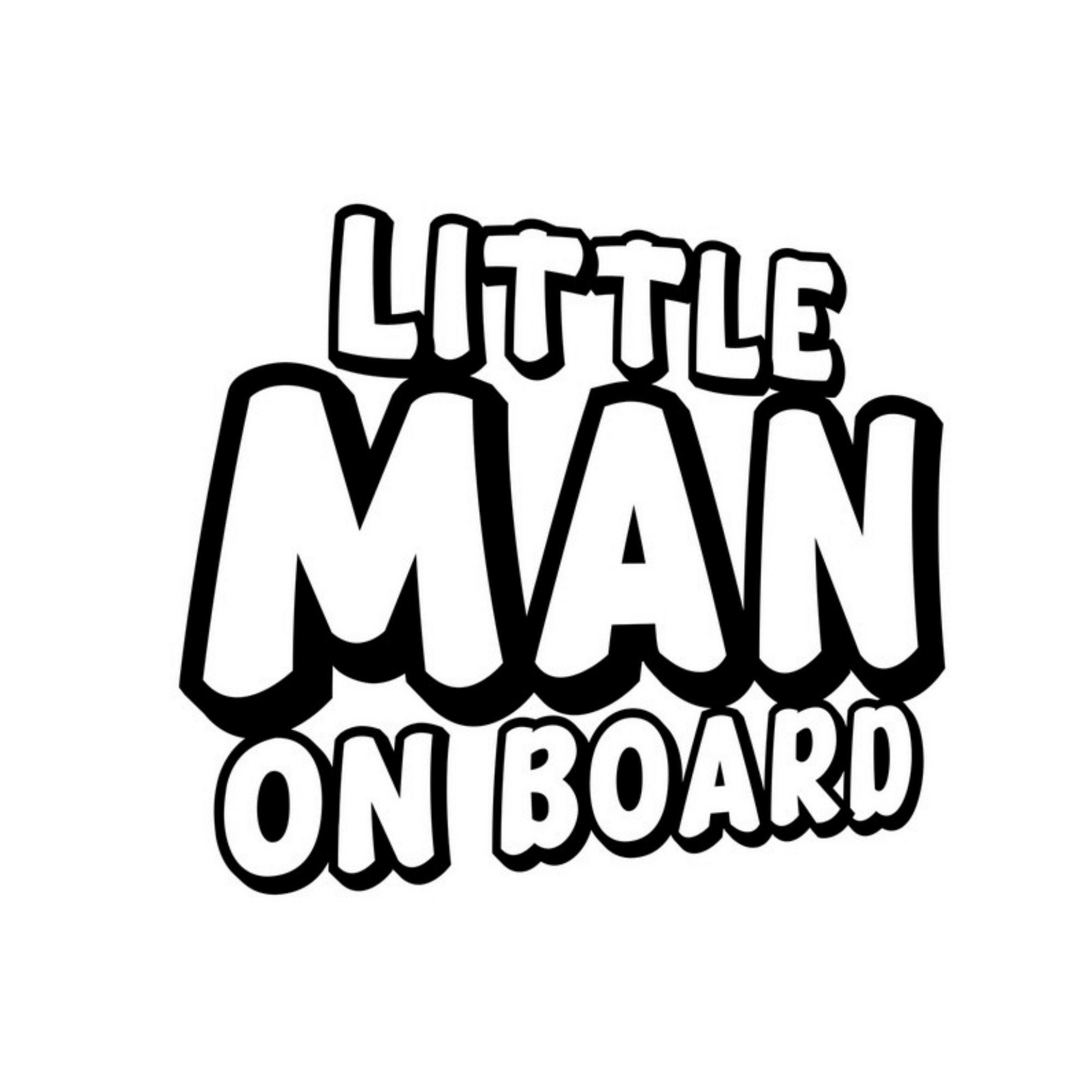 Little Man On Board outline car sticker main product image