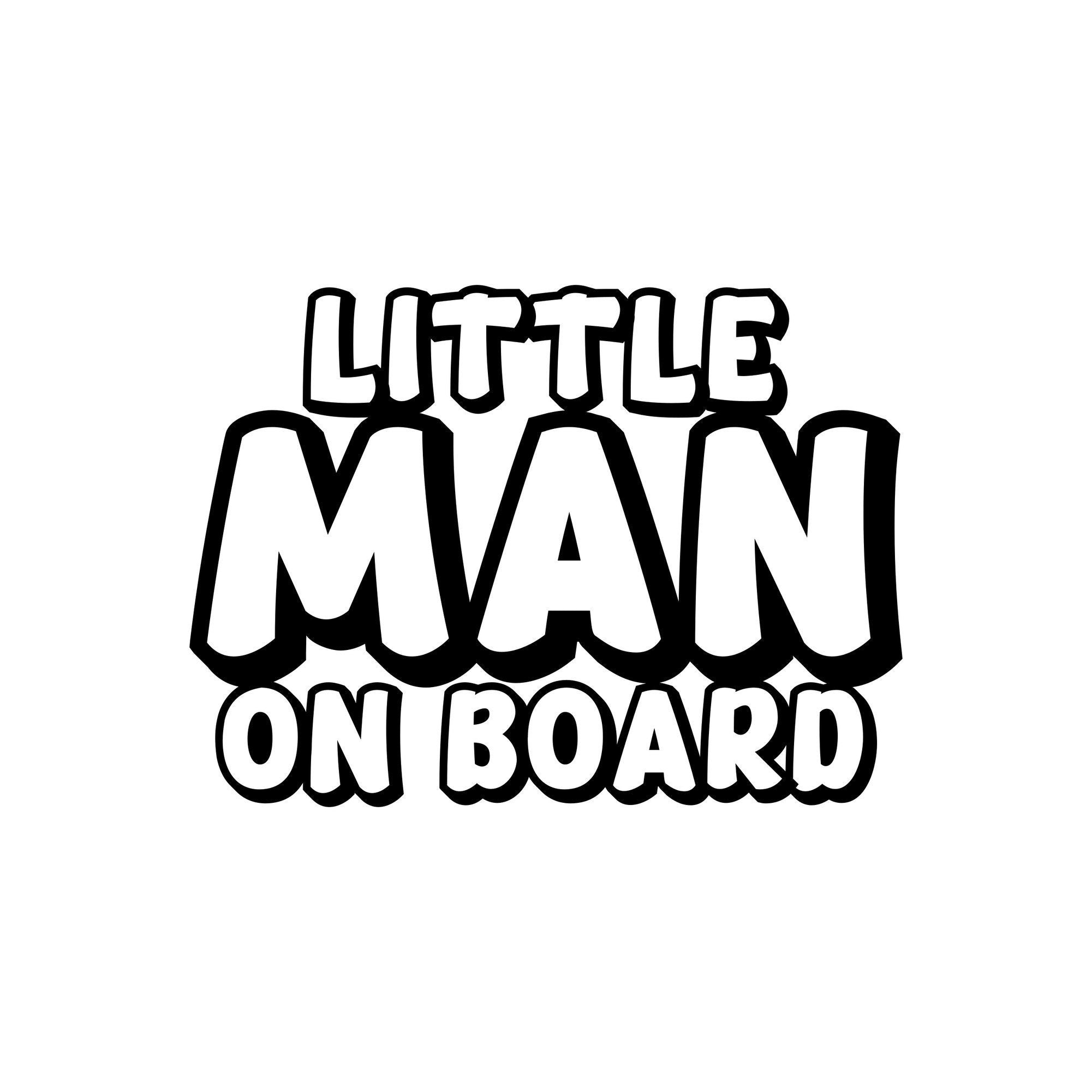 Little Man On Board outline vinyl decal alternate product preview