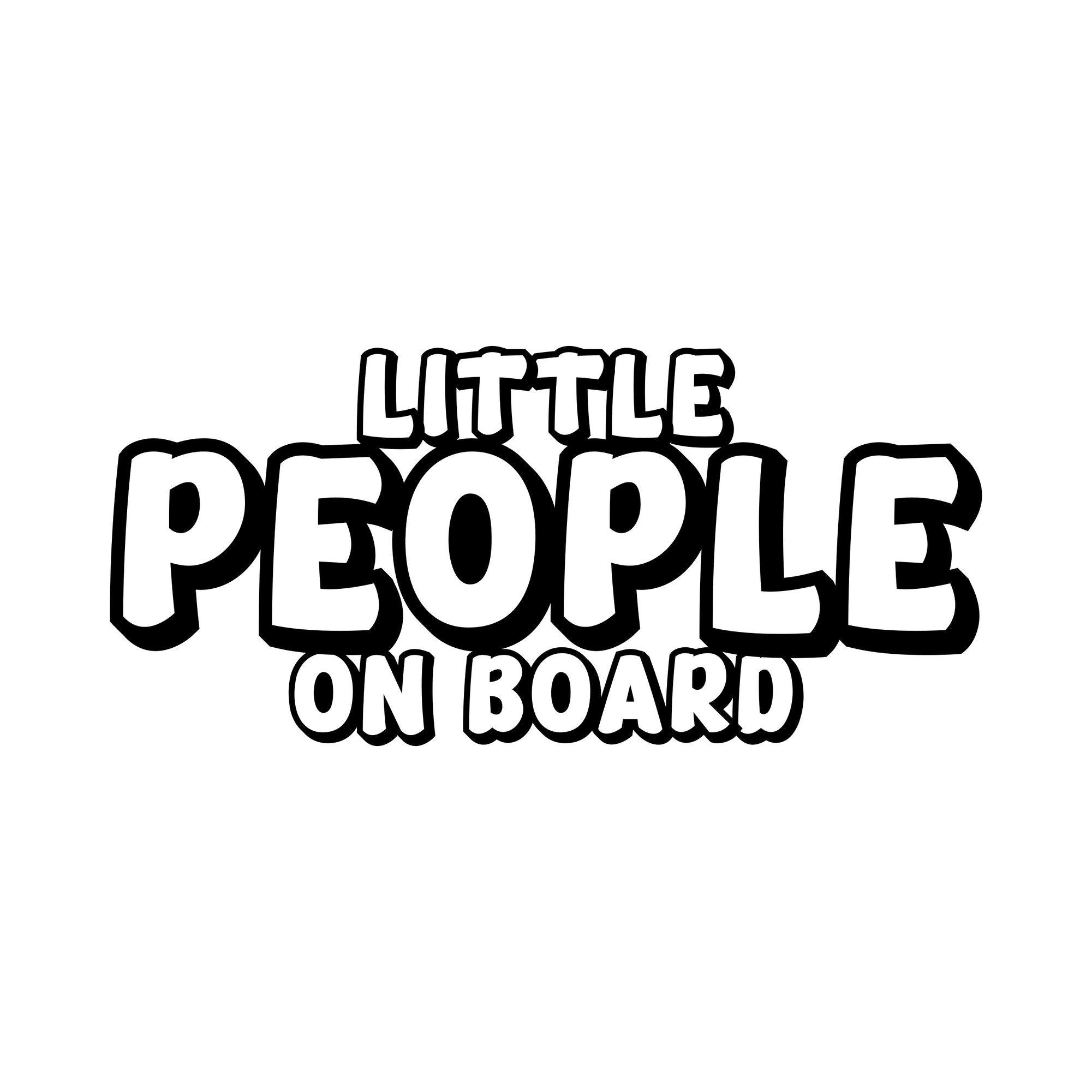 Little People On Board outline vinyl decal alternate product preview