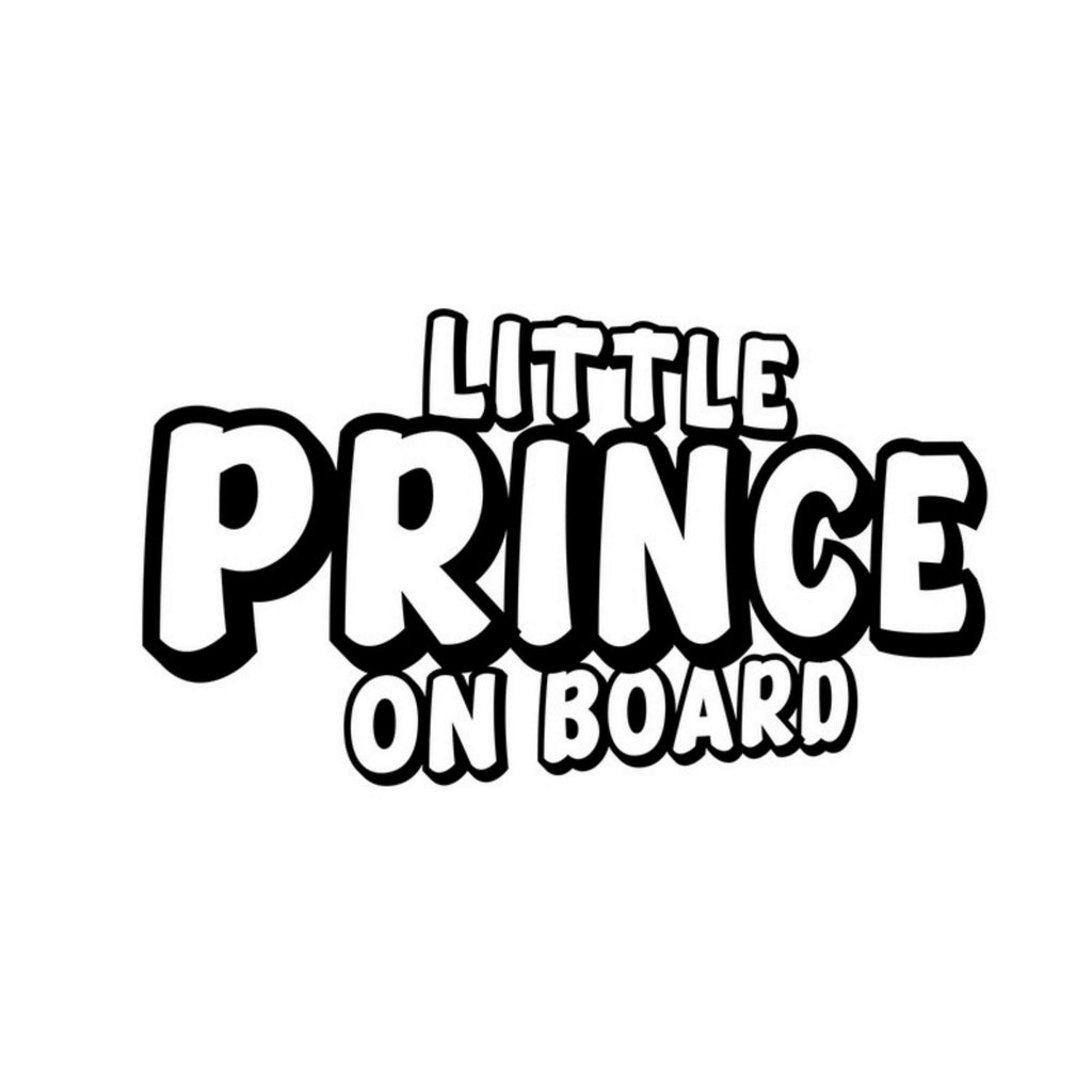 Little Prince On Board outline car sticker main product image