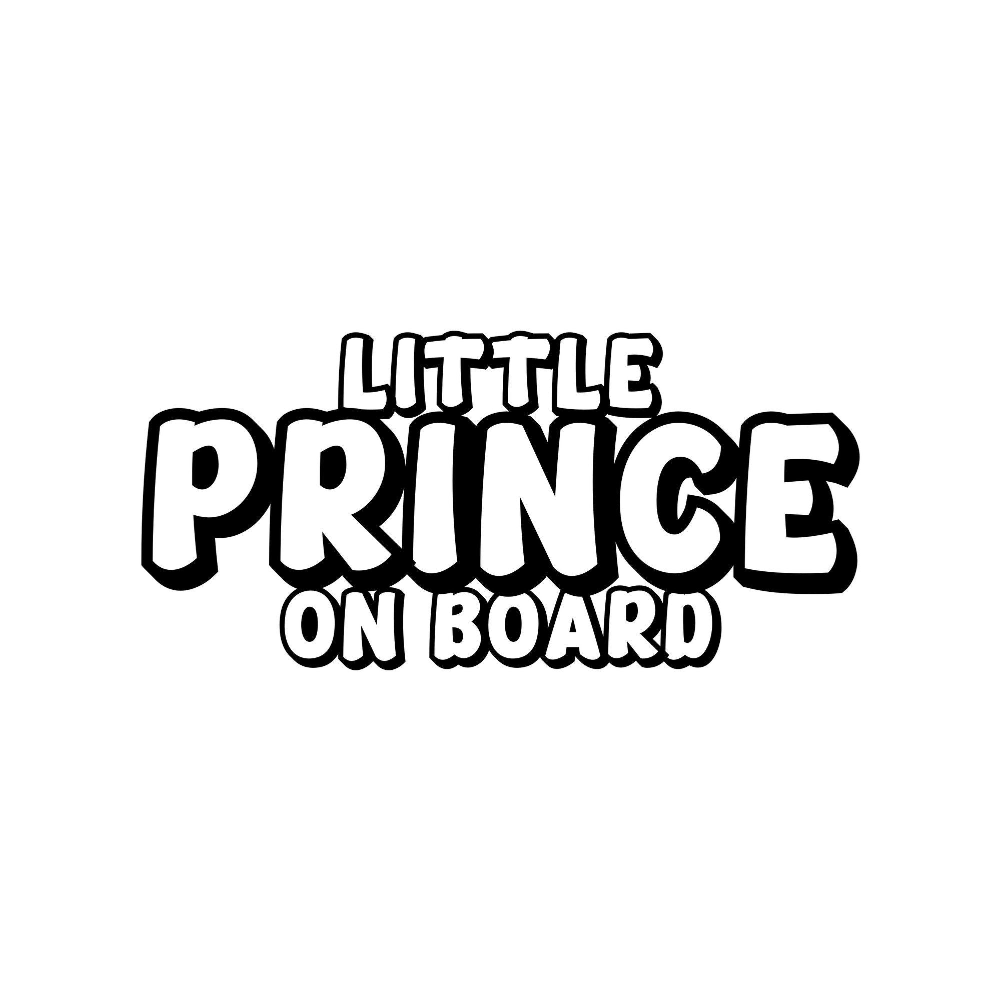 Little Prince On Board outline vinyl decal alternate product preview