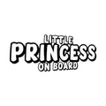 Little Princess On Board outline car sticker main product image