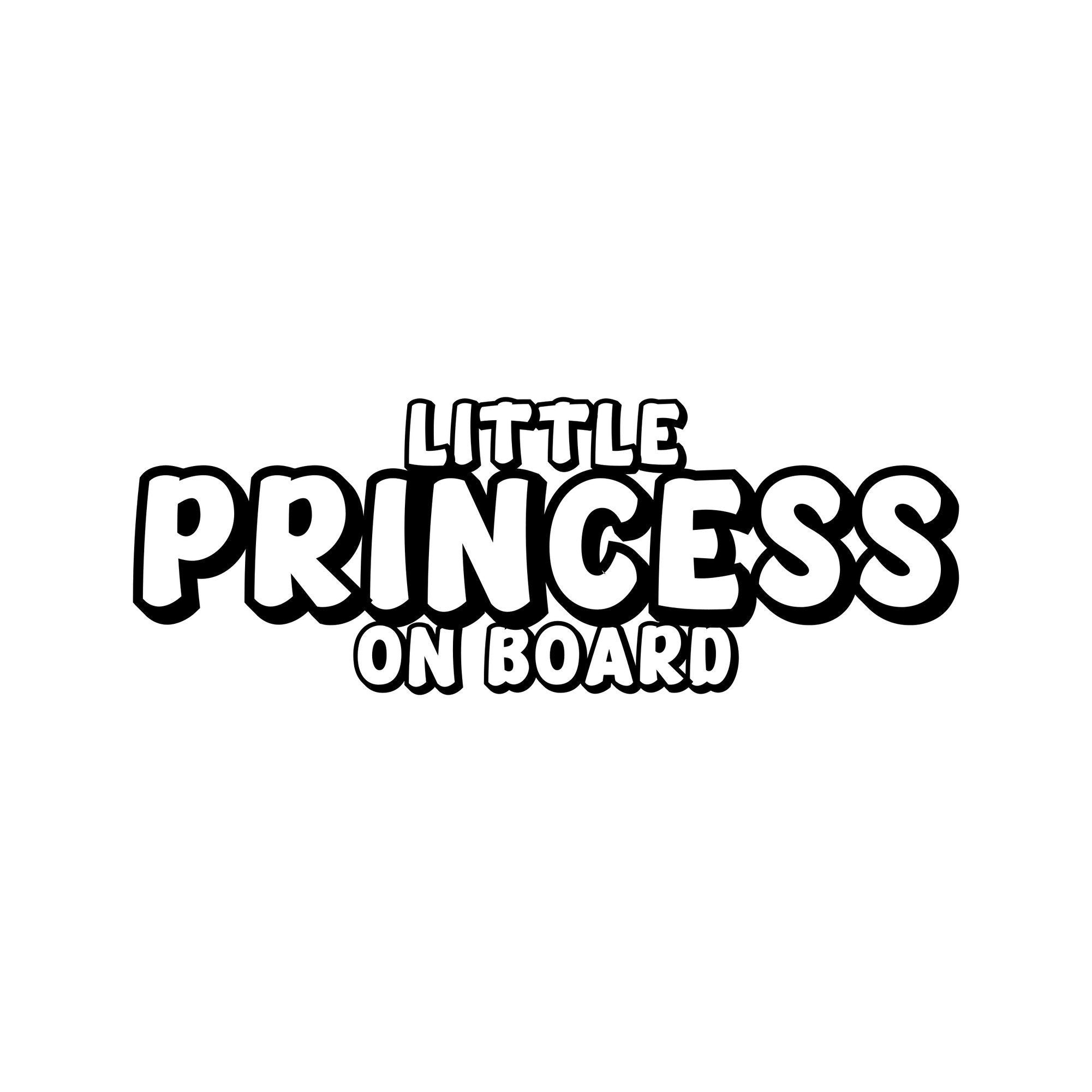 Little Princess On Board outline vinyl decal alternate product preview