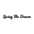 Living The Dream Bold Script Car Sticker — design preview