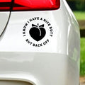 Nice Butt Back Off vinyl decal for car, van or camper.