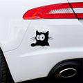 Peeking cat vinyl car sticker design 1 shown as the main product image