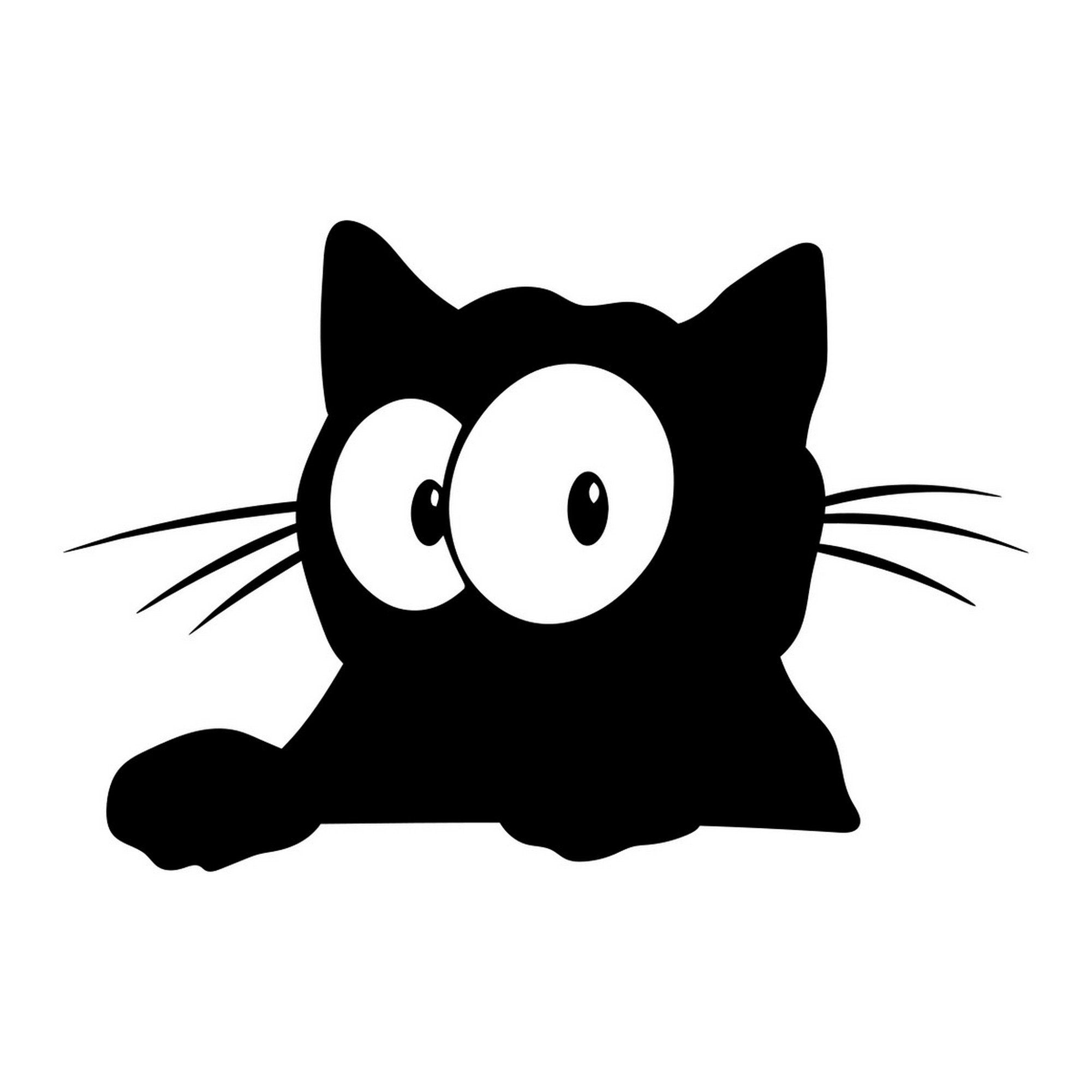 Peeking cat car decal design 1 alternate product preview for windows and bodywork