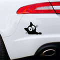 Peeking cat vinyl car sticker design 10 shown as the main product image